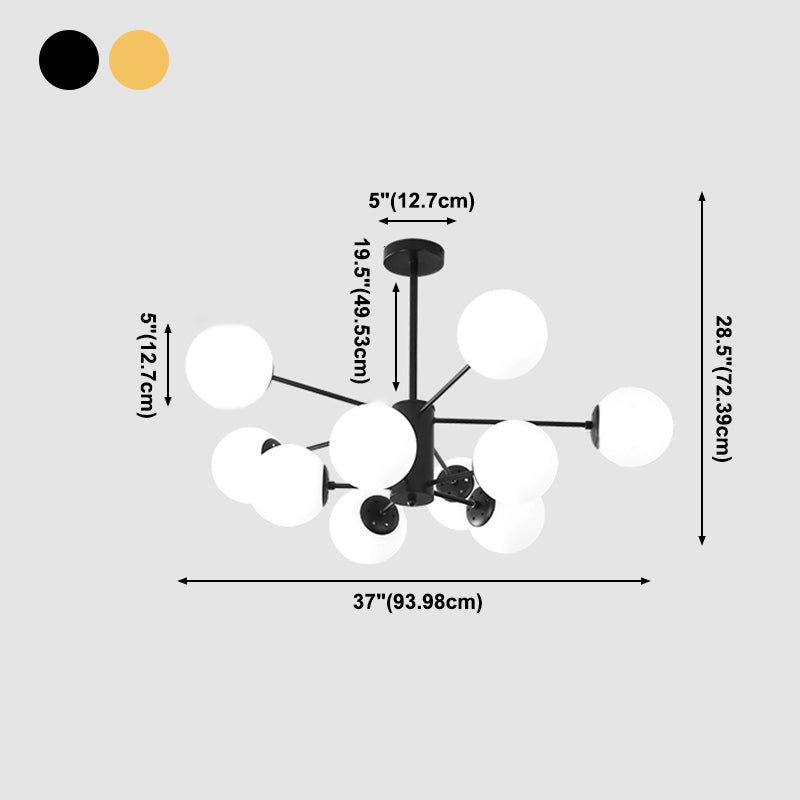 Globe Chandelier Lighting Multi-Head Hanging Light Fixtures for Living Room