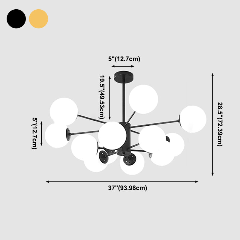 Globe Chandelier Lighting Multi-Head Hanging Light Fixtures for Living Room