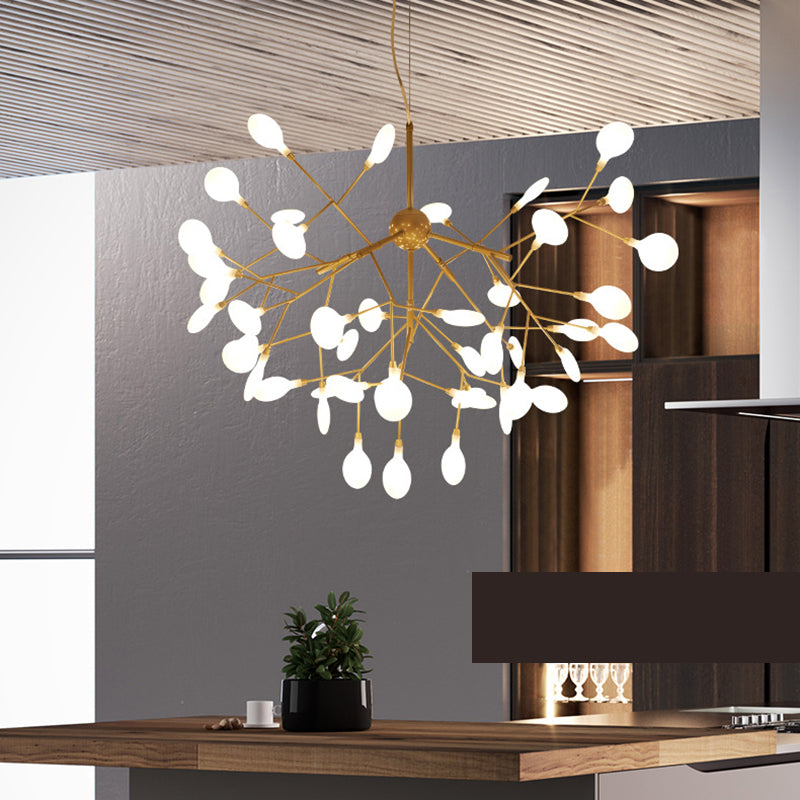 Modern Glowworm Chandelier Light Fixtures Multi-Head Suspension Pendant Lamps