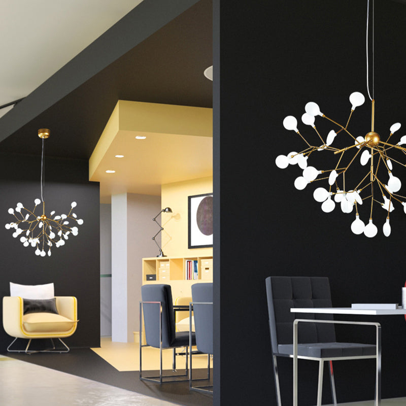 Modern Glowworm Chandelier Light Fixtures Multi-Head Suspension Pendant Lamps