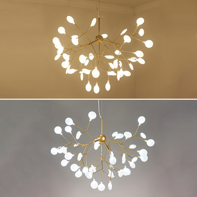 Modern Glowworm Chandelier Light Fixtures Multi-Head Suspension Pendant Lamps
