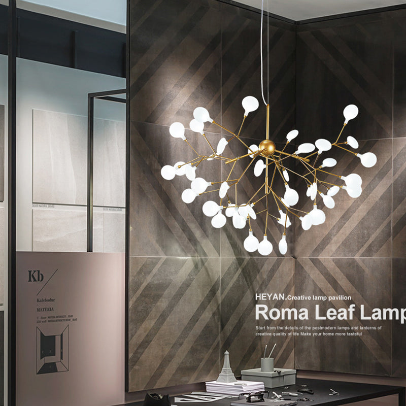 Modern Glowworm Chandelier Light Fixtures Multi-Head Suspension Pendant Lamps