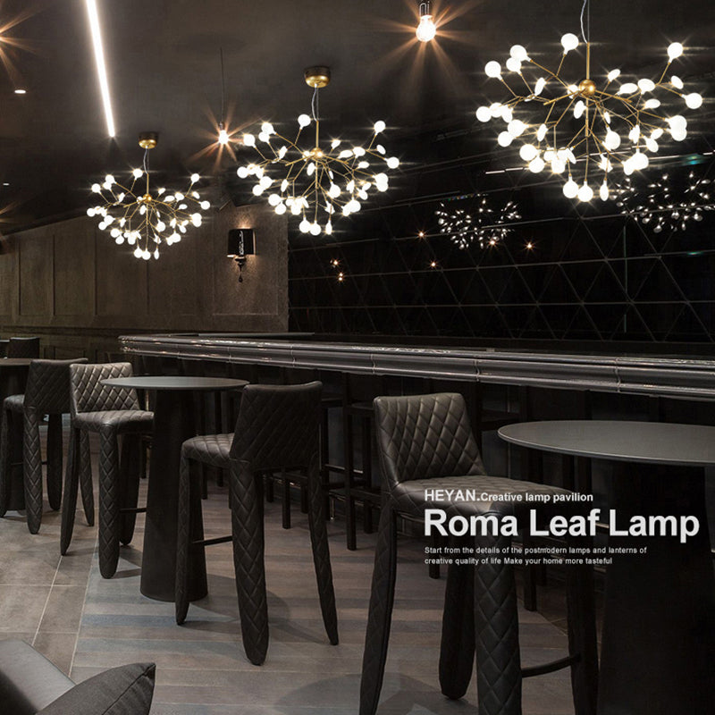 Modern Glowworm Chandelier Light Fixtures Multi-Head Suspension Pendant Lamps