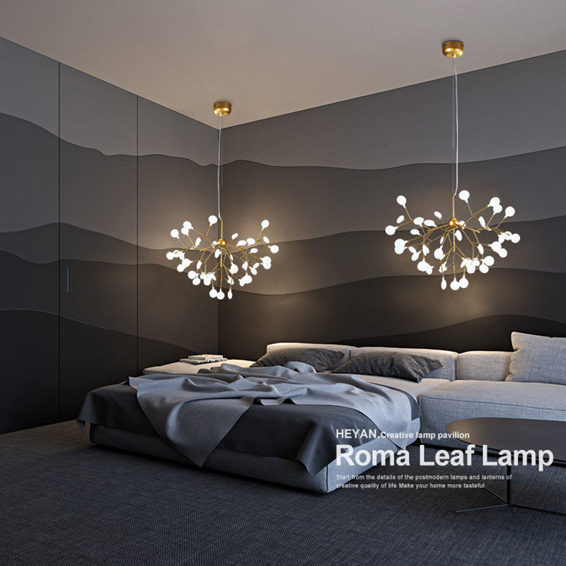 Modern Glowworm Chandelier Light Fixtures Multi-Head Suspension Pendant Lamps