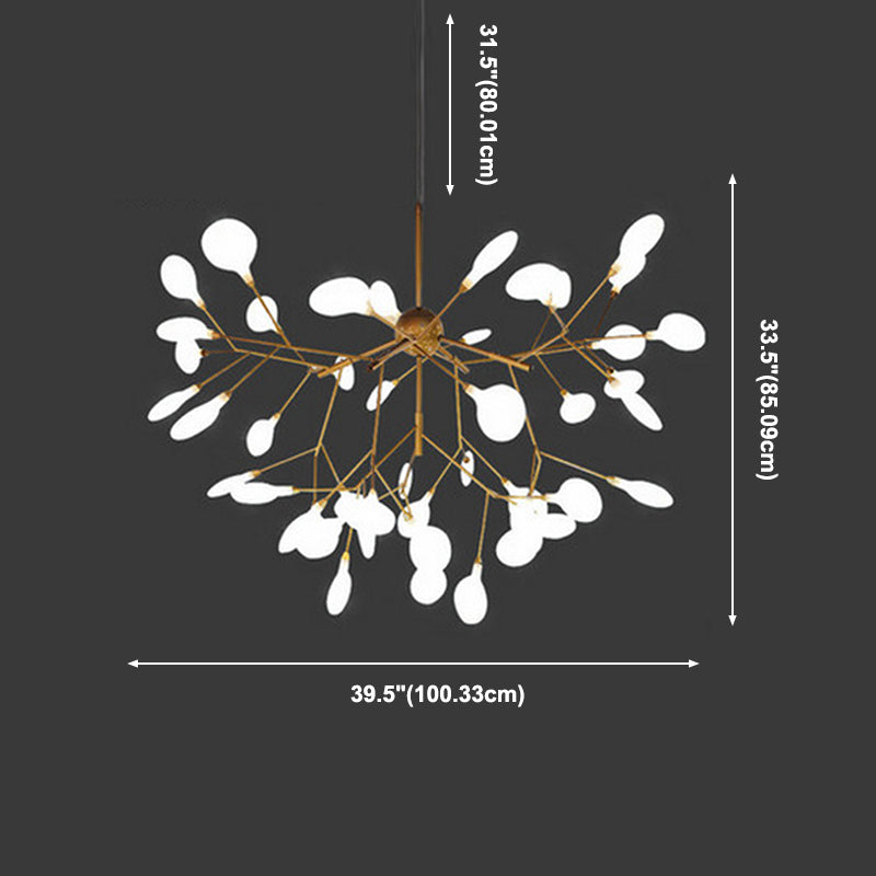 Modern Glowworm Chandelier Light Fixtures Multi-Head Suspension Pendant Lamps