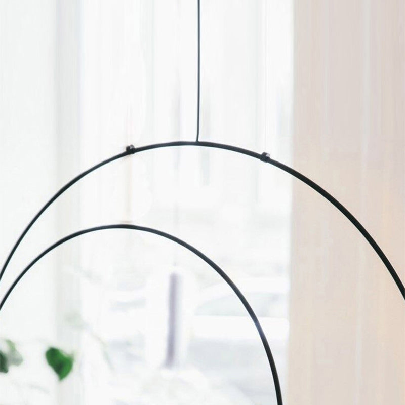 Simple Island Chandelier Lights Modern Style Cylinder Shape Metal Multi Light Pendant