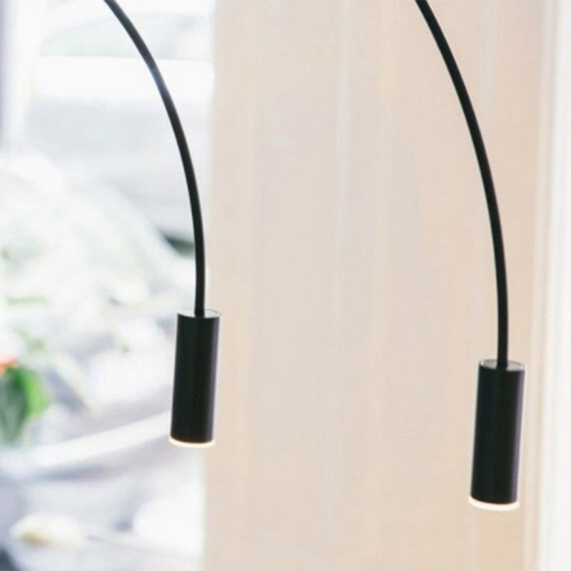 Simple Island Chandelier Lights Modern Style Cylinder Shape Metal Multi Light Pendant