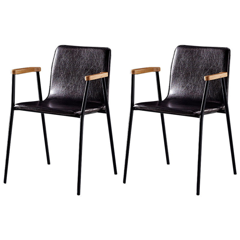 El respaldo sólido que cena el hogar de cuero de las sillas del brazo cena los sillones con las piernas del metal