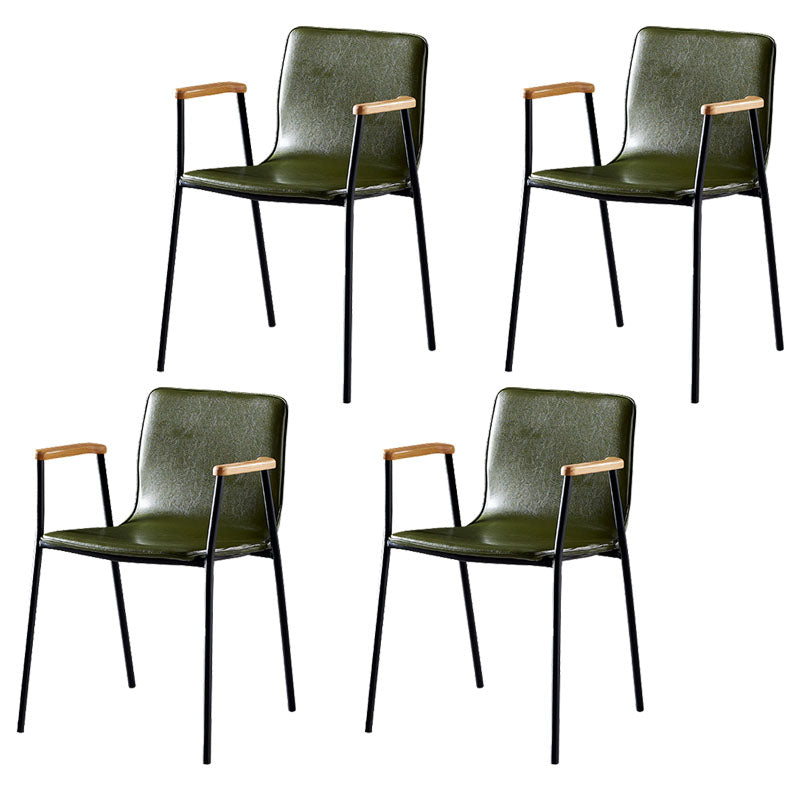 El respaldo sólido que cena el hogar de cuero de las sillas del brazo cena los sillones con las piernas del metal