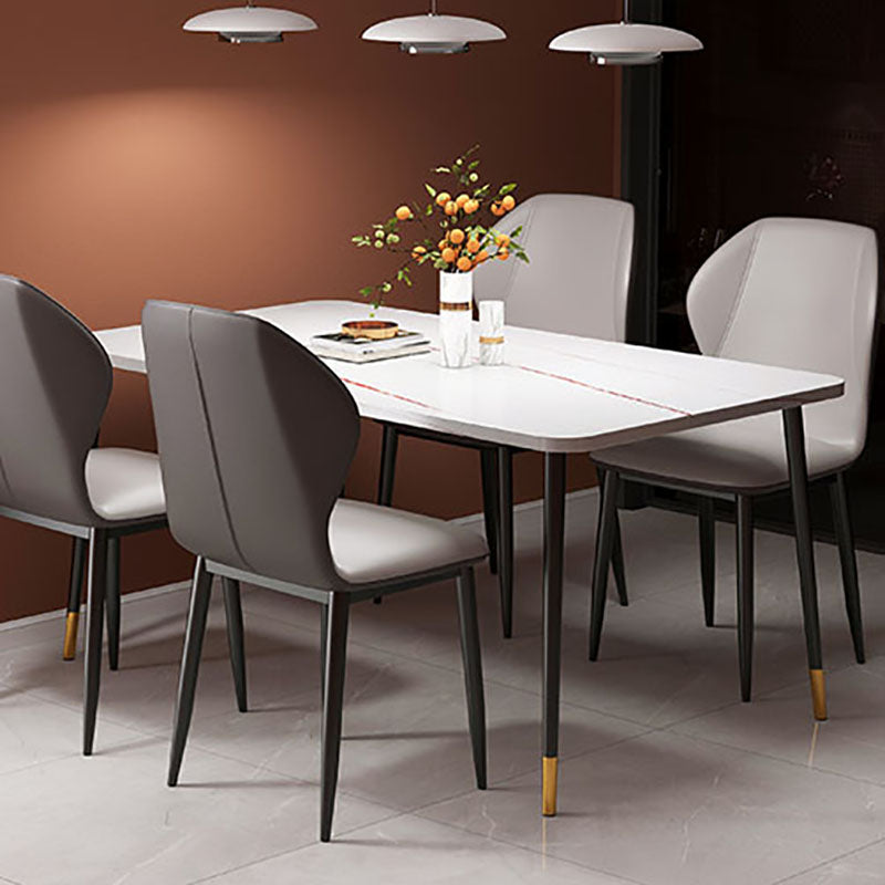 Silla de comedor de metal de estilo escandinavo, silla individual de comedor con respaldo lateral