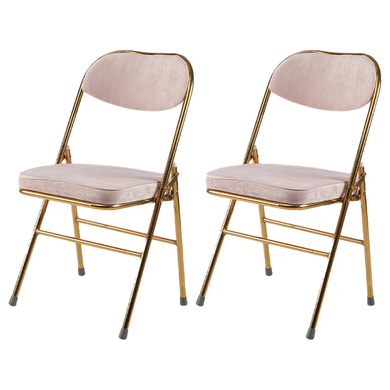Silla lateral escandinava de terciopelo con respaldo abierto, sillas de comedor plegables con acabado mate
