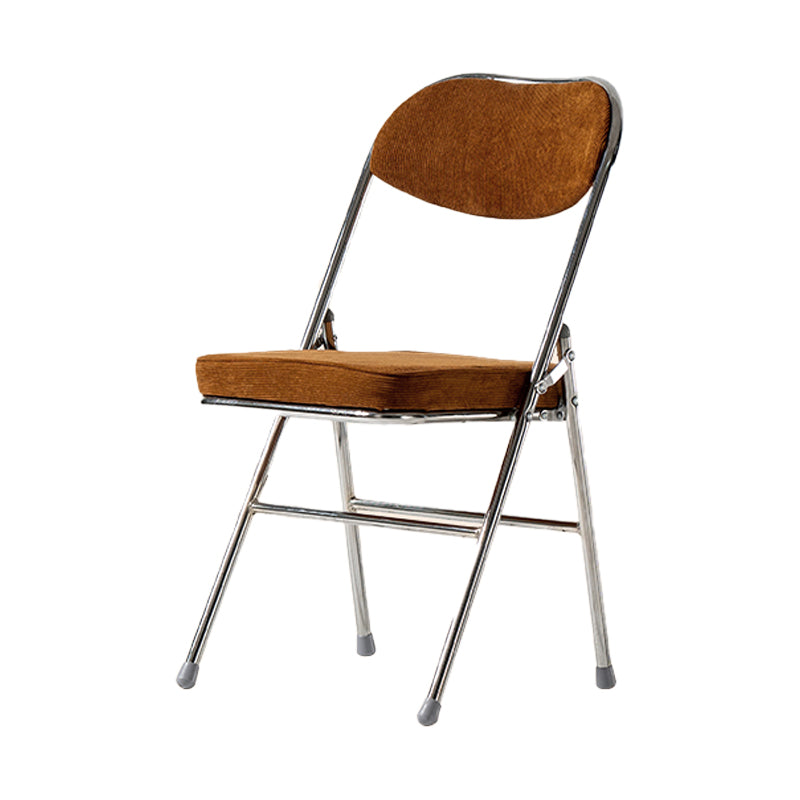 Scandinavian Open Back Velvet Side Chair Matte Finish Folding Dining Chairs