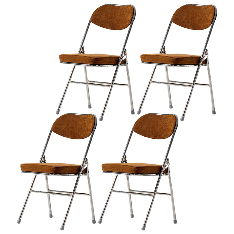 Silla lateral escandinava de terciopelo con respaldo abierto, sillas de comedor plegables con acabado mate