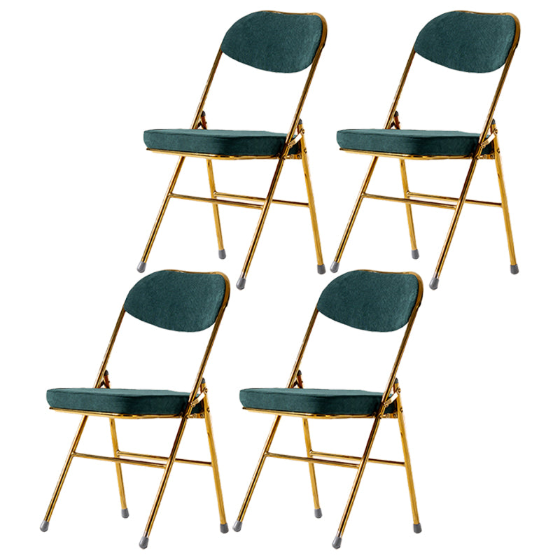 Silla lateral escandinava de terciopelo con respaldo abierto, sillas de comedor plegables con acabado mate