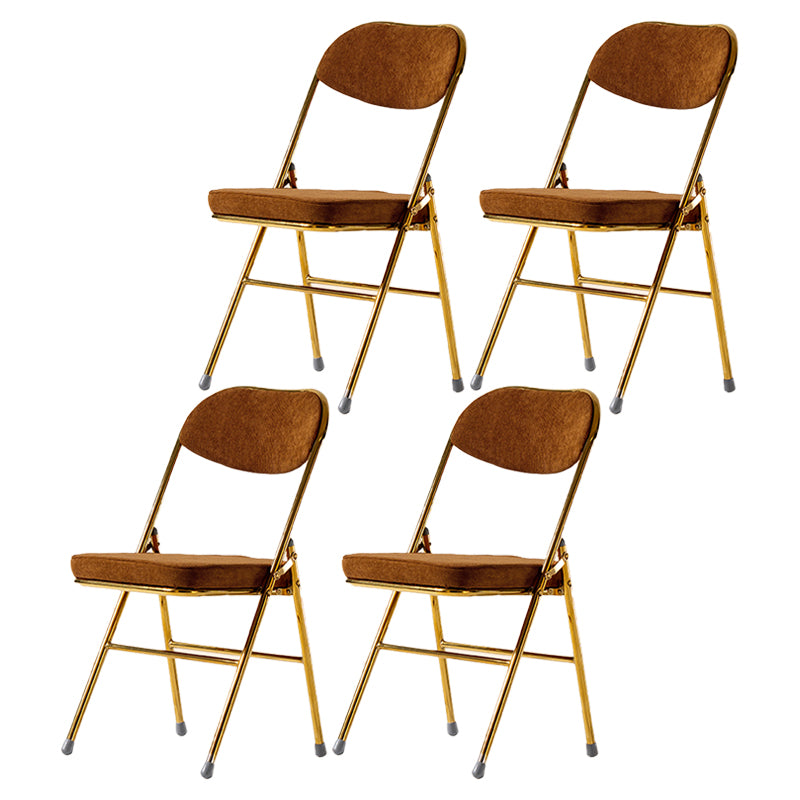 Silla lateral escandinava de terciopelo con respaldo abierto, sillas de comedor plegables con acabado mate