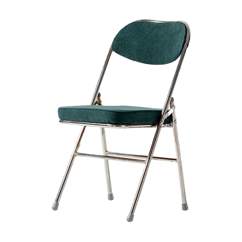Scandinavian Open Back Velvet Side Chair Matte Finish Folding Dining Chairs