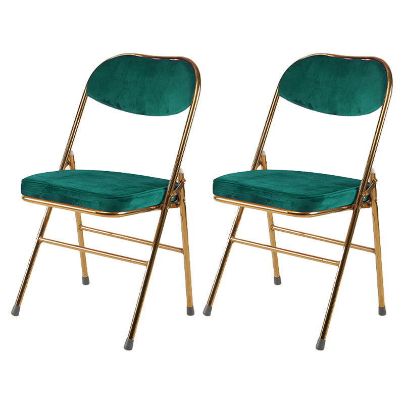 Silla lateral escandinava de terciopelo con respaldo abierto, sillas de comedor plegables con acabado mate