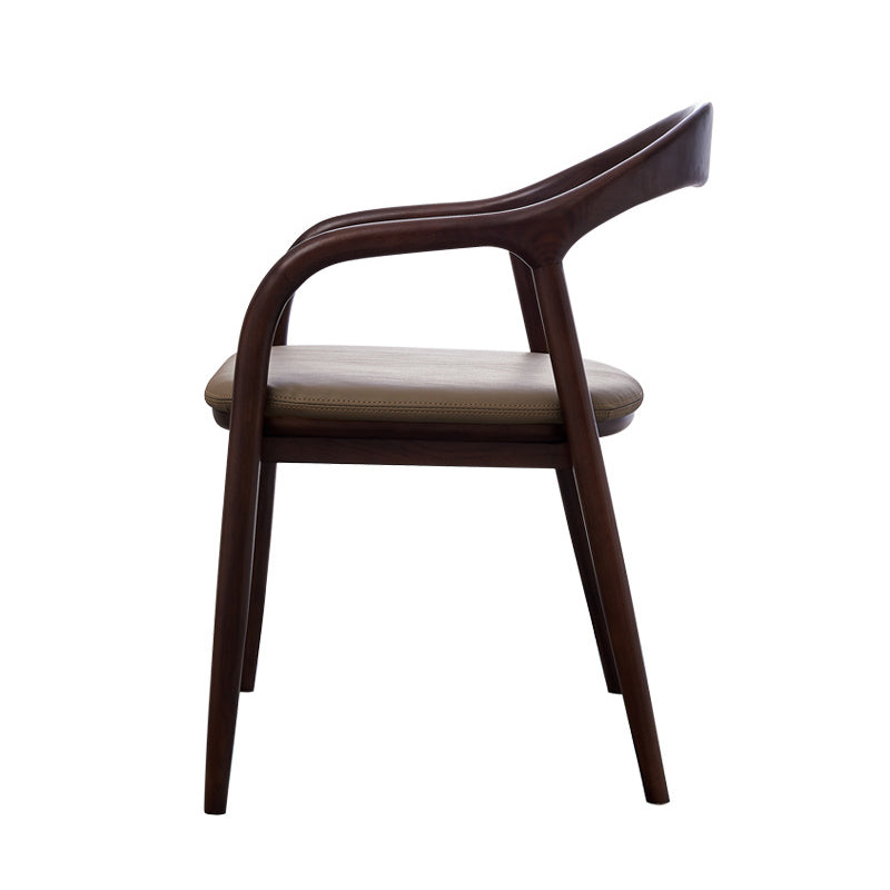 Silla de madera de fresno de estilo tradicional, juego de sillones con respaldo abierto para comedor y cocina