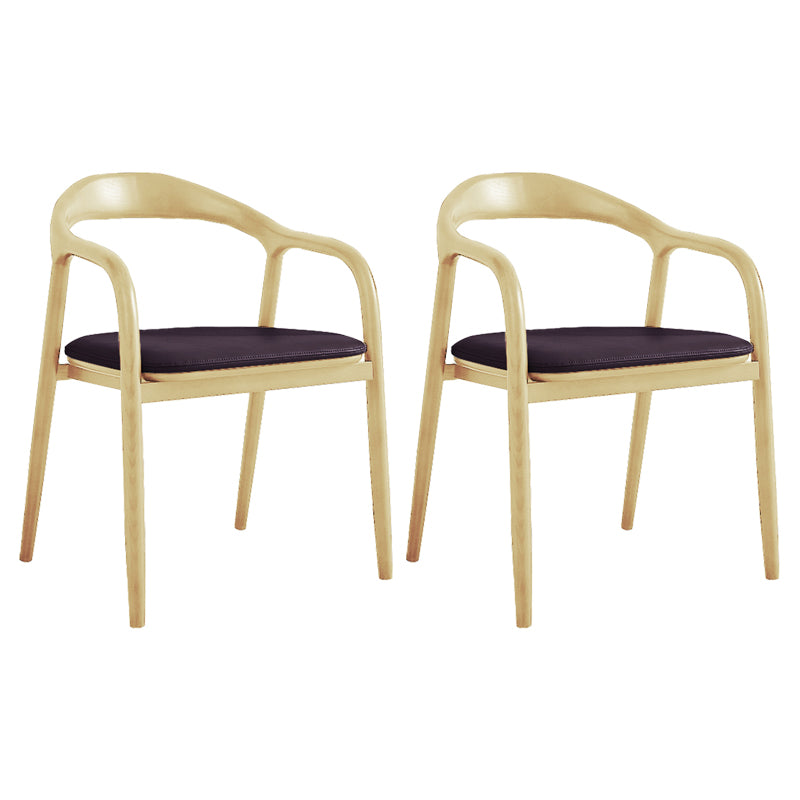 Silla de madera de fresno de estilo tradicional, juego de sillones con respaldo abierto para comedor y cocina