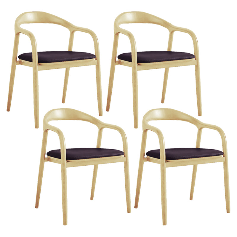 Silla de madera de fresno de estilo tradicional, juego de sillones con respaldo abierto para comedor y cocina
