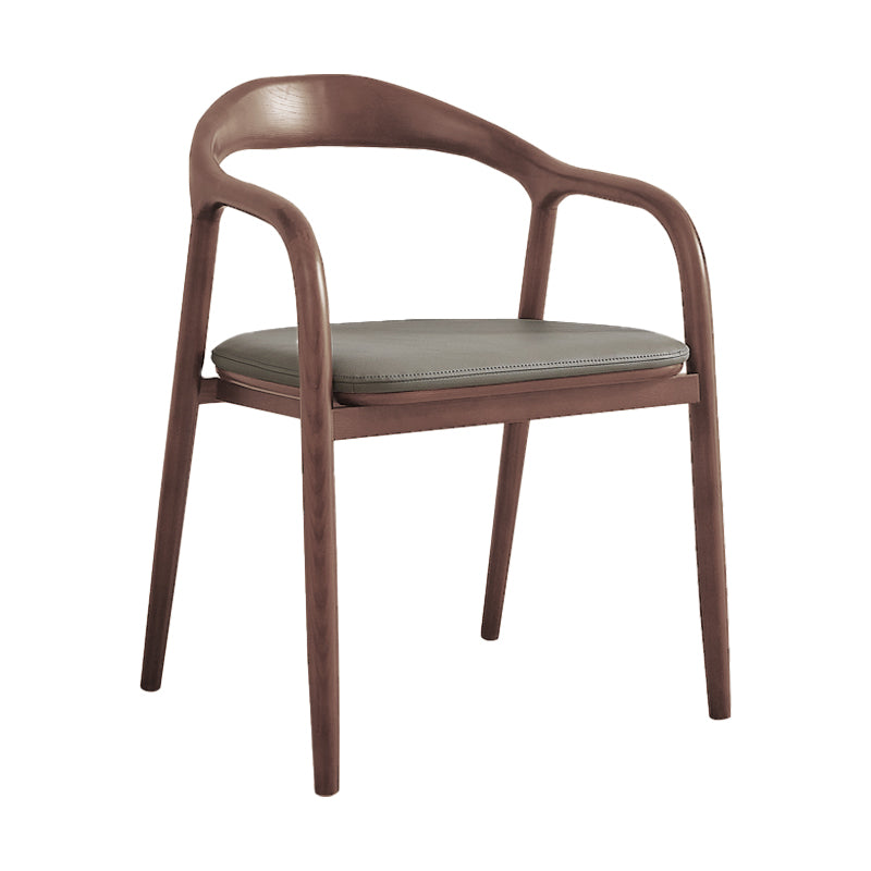 Silla de madera de fresno de estilo tradicional, juego de sillones con respaldo abierto para comedor y cocina