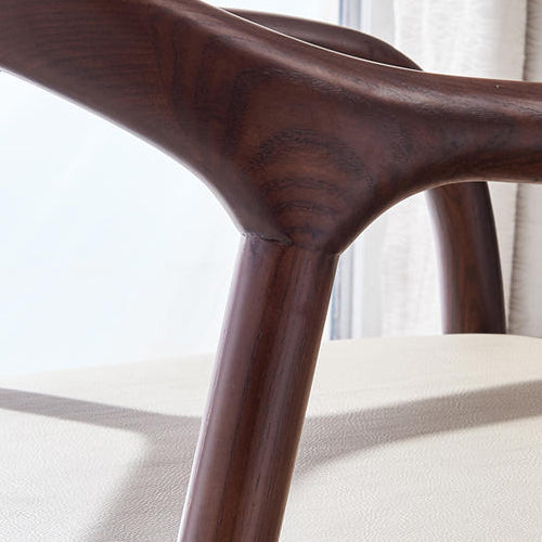 Silla de madera de fresno de estilo tradicional, juego de sillones con respaldo abierto para comedor y cocina