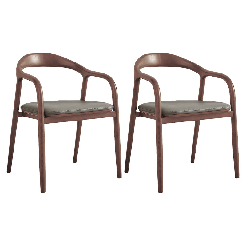 Silla de madera de fresno de estilo tradicional, juego de sillones con respaldo abierto para comedor y cocina