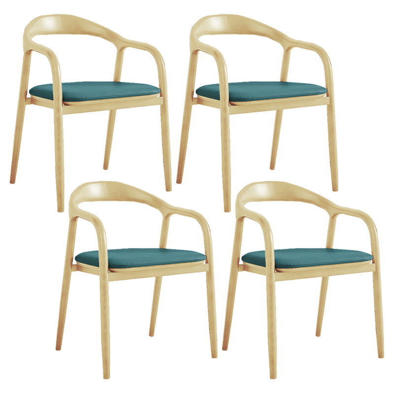 Silla de madera de fresno de estilo tradicional, juego de sillones con respaldo abierto para comedor y cocina