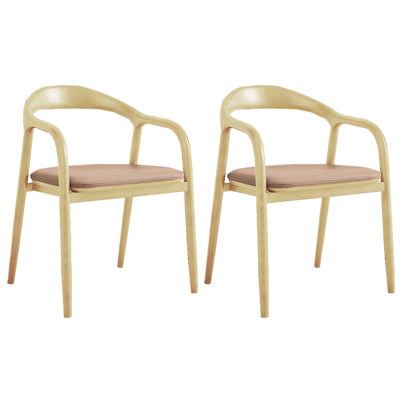 Silla de madera de fresno de estilo tradicional, juego de sillones con respaldo abierto para comedor y cocina