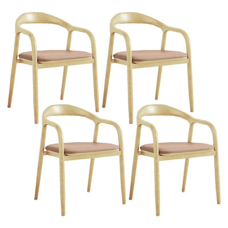 Silla de madera de fresno de estilo tradicional, juego de sillones con respaldo abierto para comedor y cocina