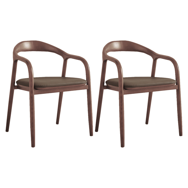 Silla de madera de fresno de estilo tradicional, juego de sillones con respaldo abierto para comedor y cocina