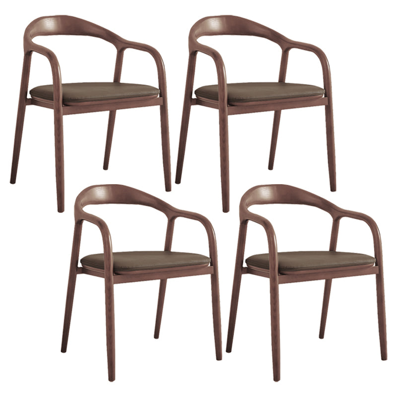 Silla de madera de fresno de estilo tradicional, juego de sillones con respaldo abierto para comedor y cocina
