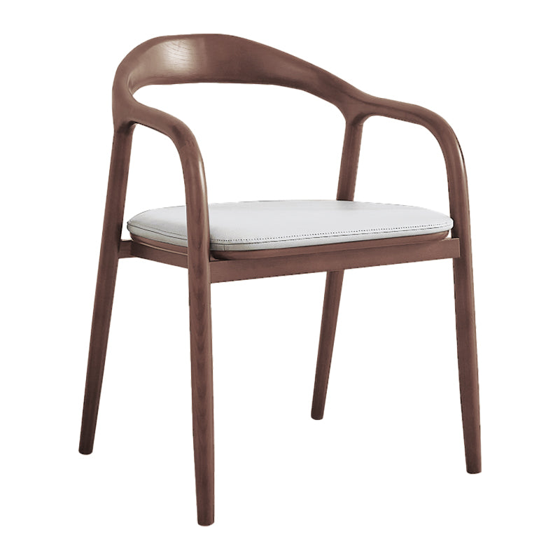 Silla de madera de fresno de estilo tradicional, juego de sillones con respaldo abierto para comedor y cocina