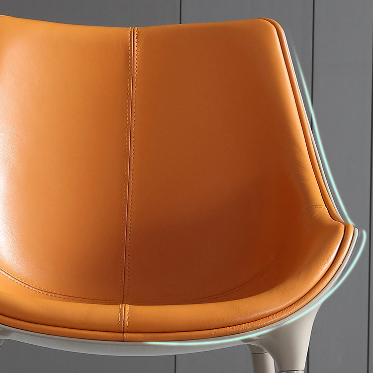 Sillas auxiliares de comedor estilo moderno Silla auxiliar con brazo de cocina y patas de metal (juego de 2)