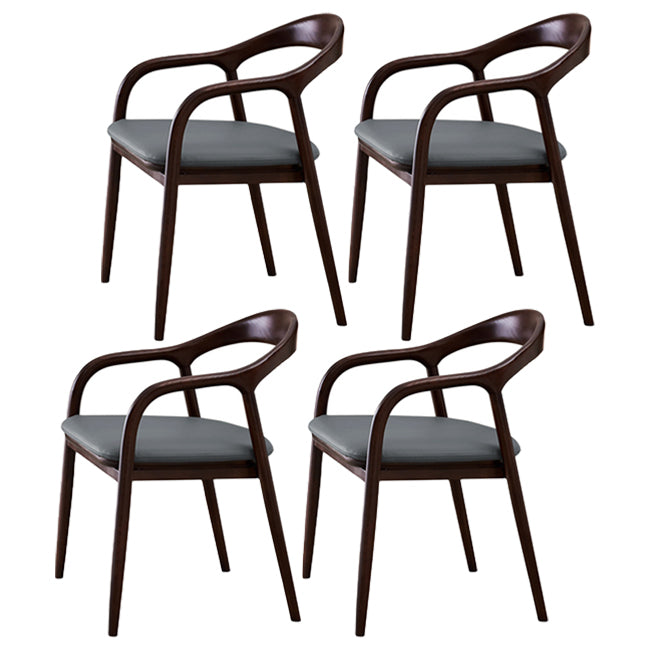 Silla de madera de fresno de estilo tradicional, juego de sillas de cocina con brazo trasero abierto