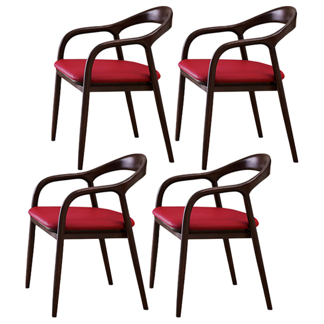 Silla de madera de fresno de estilo tradicional, juego de sillas de cocina con brazo trasero abierto