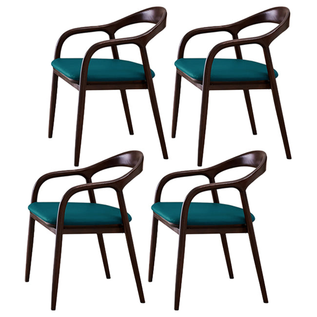 Silla de madera de fresno de estilo tradicional, juego de sillas de cocina con brazo trasero abierto