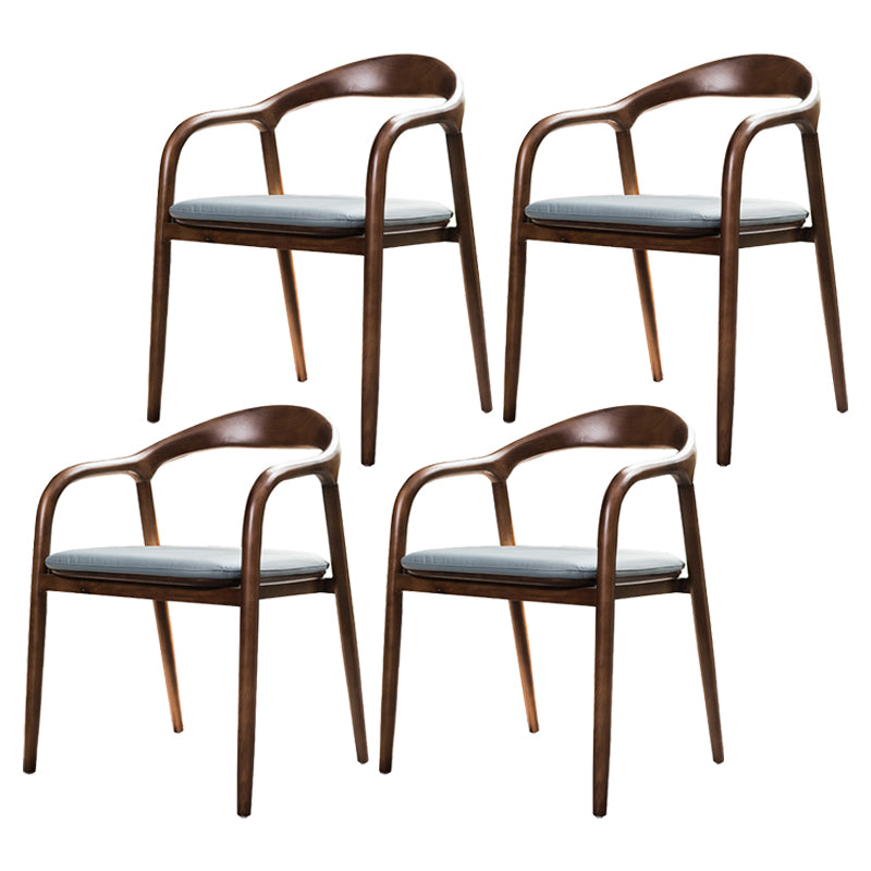Silla de madera de fresno de estilo tradicional, juego de sillas de cocina con brazo trasero abierto
