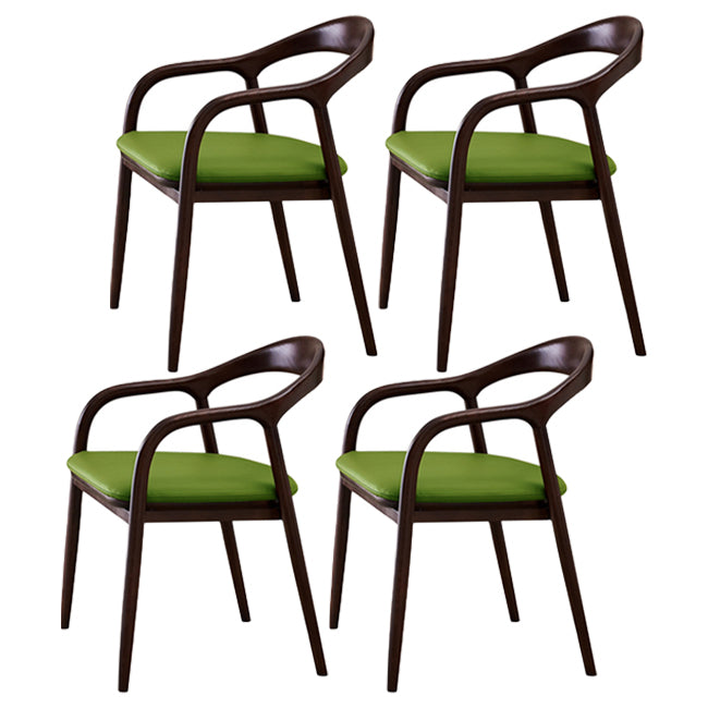 Silla de madera de fresno de estilo tradicional, juego de sillas de cocina con brazo trasero abierto