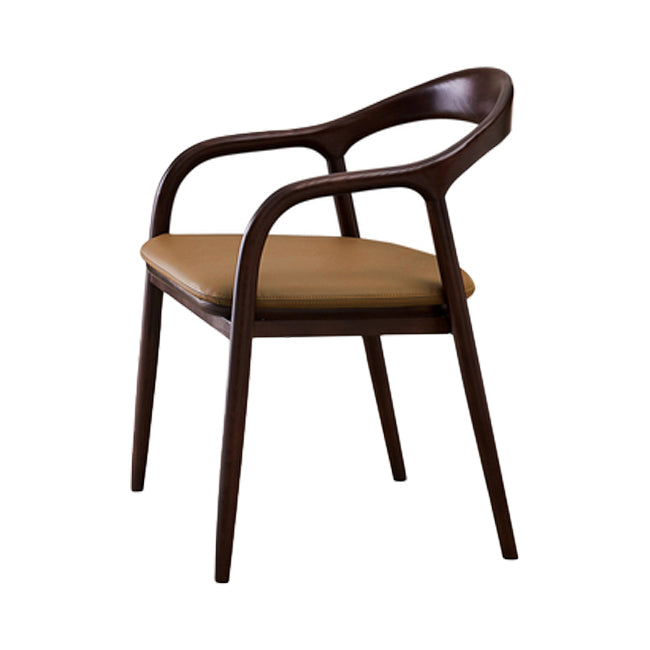 Silla de madera de fresno de estilo tradicional, juego de sillas de cocina con brazo trasero abierto