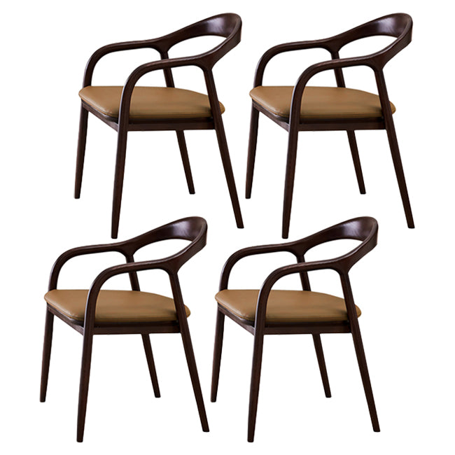 Silla de madera de fresno de estilo tradicional, juego de sillas de cocina con brazo trasero abierto