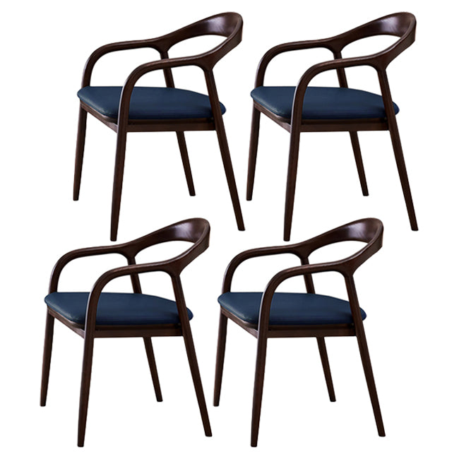 Silla de madera de fresno de estilo tradicional, juego de sillas de cocina con brazo trasero abierto