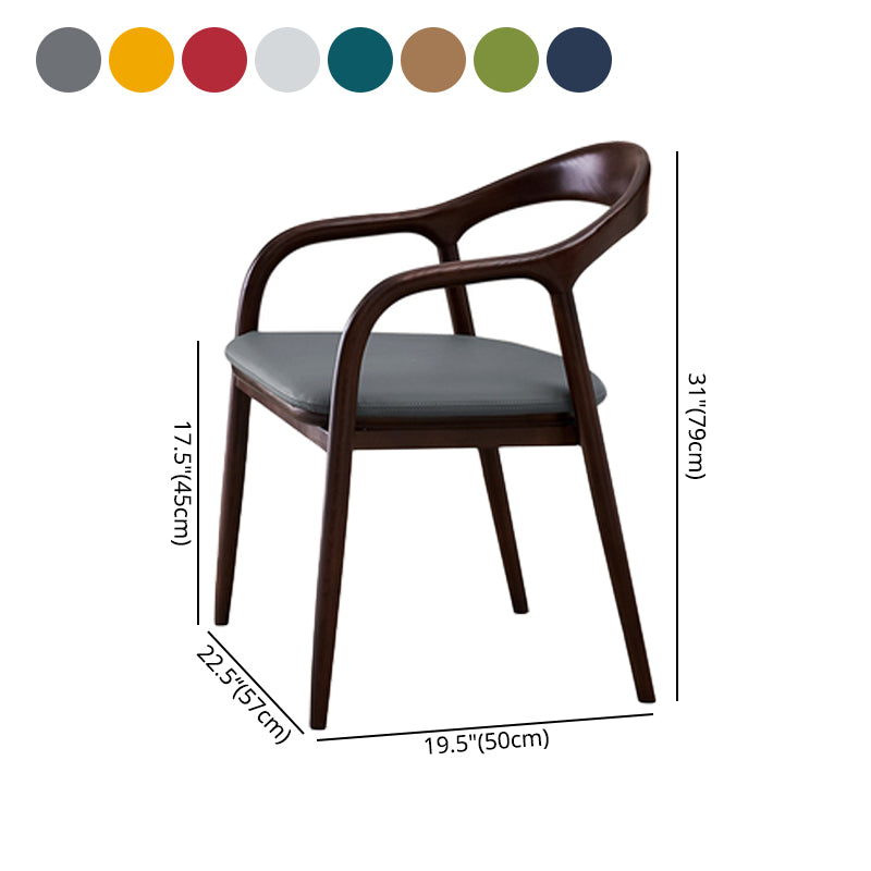 Silla de madera de fresno de estilo tradicional, juego de sillas de cocina con brazo trasero abierto