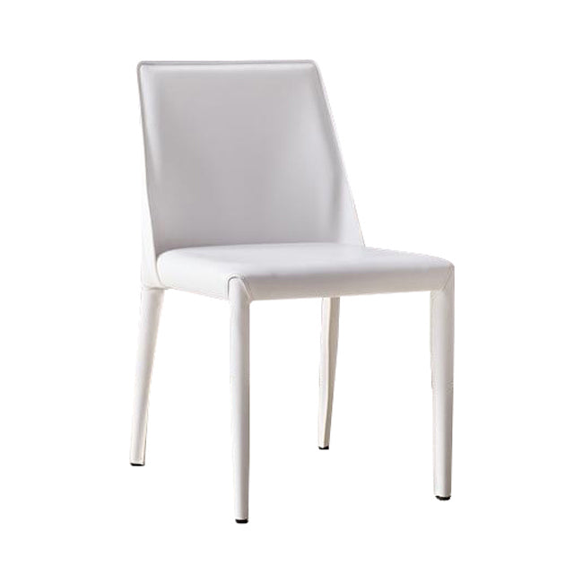 Chaises en cuir de conception européenne, ensemble de chaises de cuisine à dossier solide