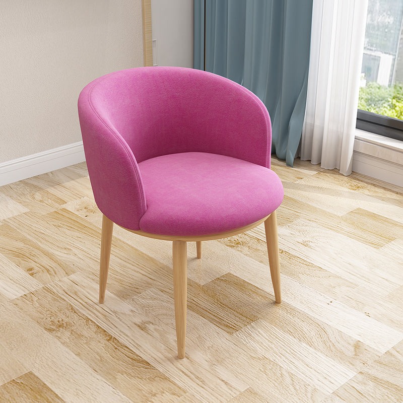 Silla auxiliar escandinava Silla de comedor tapizada de metal con respaldo Parsons para interiores