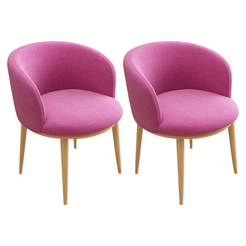 Silla auxiliar escandinava Silla de comedor tapizada de metal con respaldo Parsons para interiores