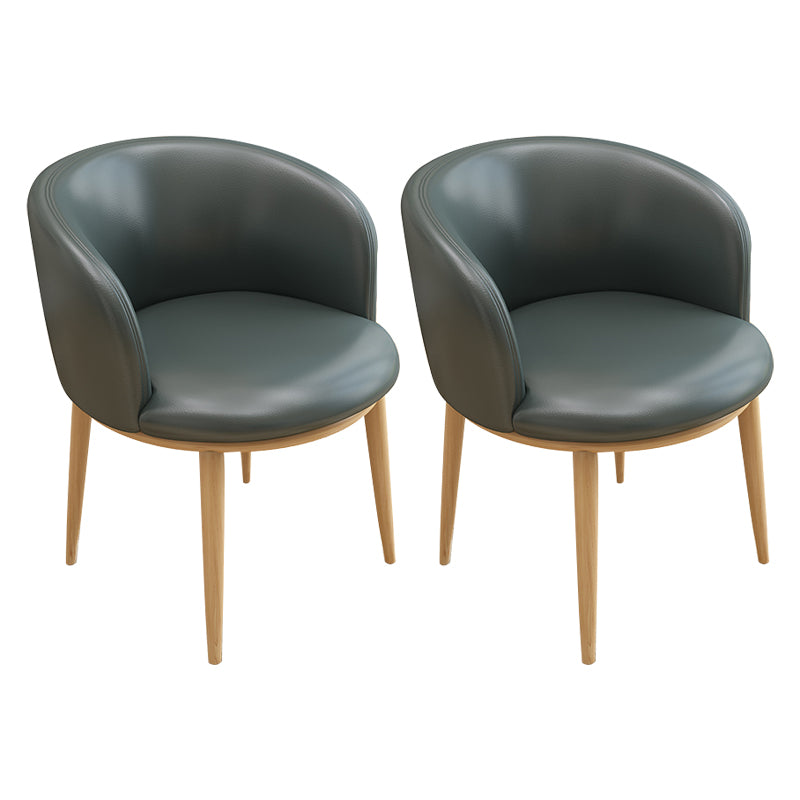 Silla auxiliar escandinava Silla de comedor tapizada de metal con respaldo Parsons para interiores