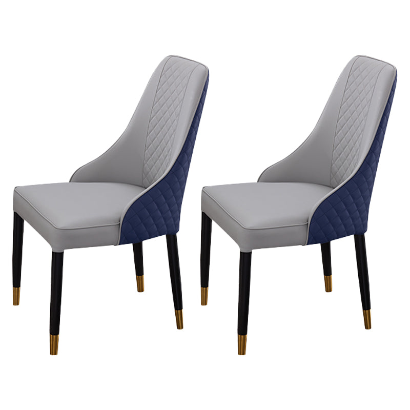 Chaise Parsons de cuisine et de salle à manger en métal de style scandinave (Ensemble de 2)