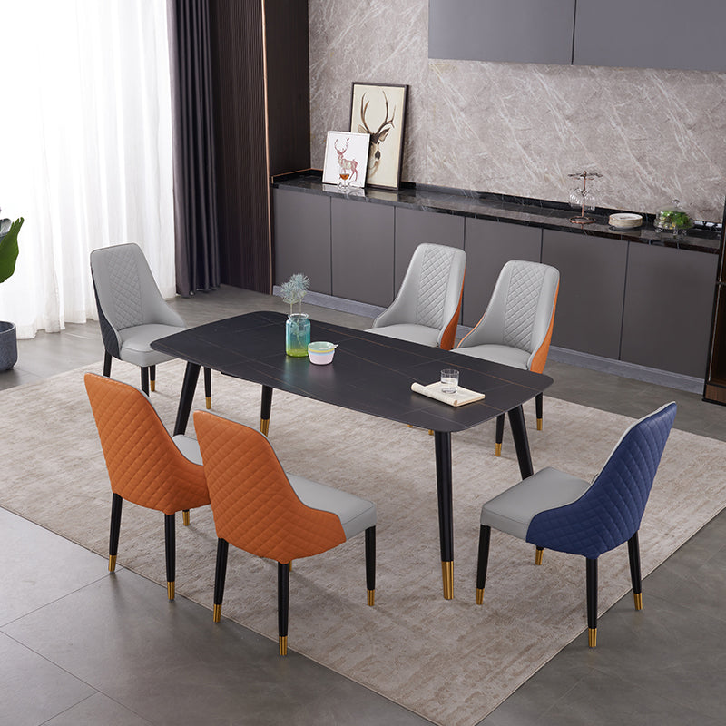 Silla de metal estilo escandinavo Silla Parsons de comedor de cocina (juego de 2)