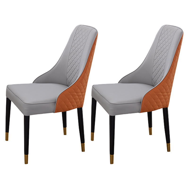 Chaise Parsons de cuisine et de salle à manger en métal de style scandinave (Ensemble de 2)